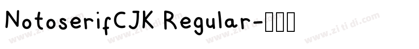 NotoserifCJK Regular字体转换